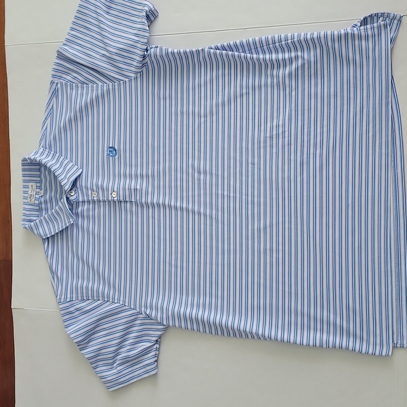 Peter Millar Summer Comfort Mens Striped Golf Polo Size XL - Picture 1 of 10